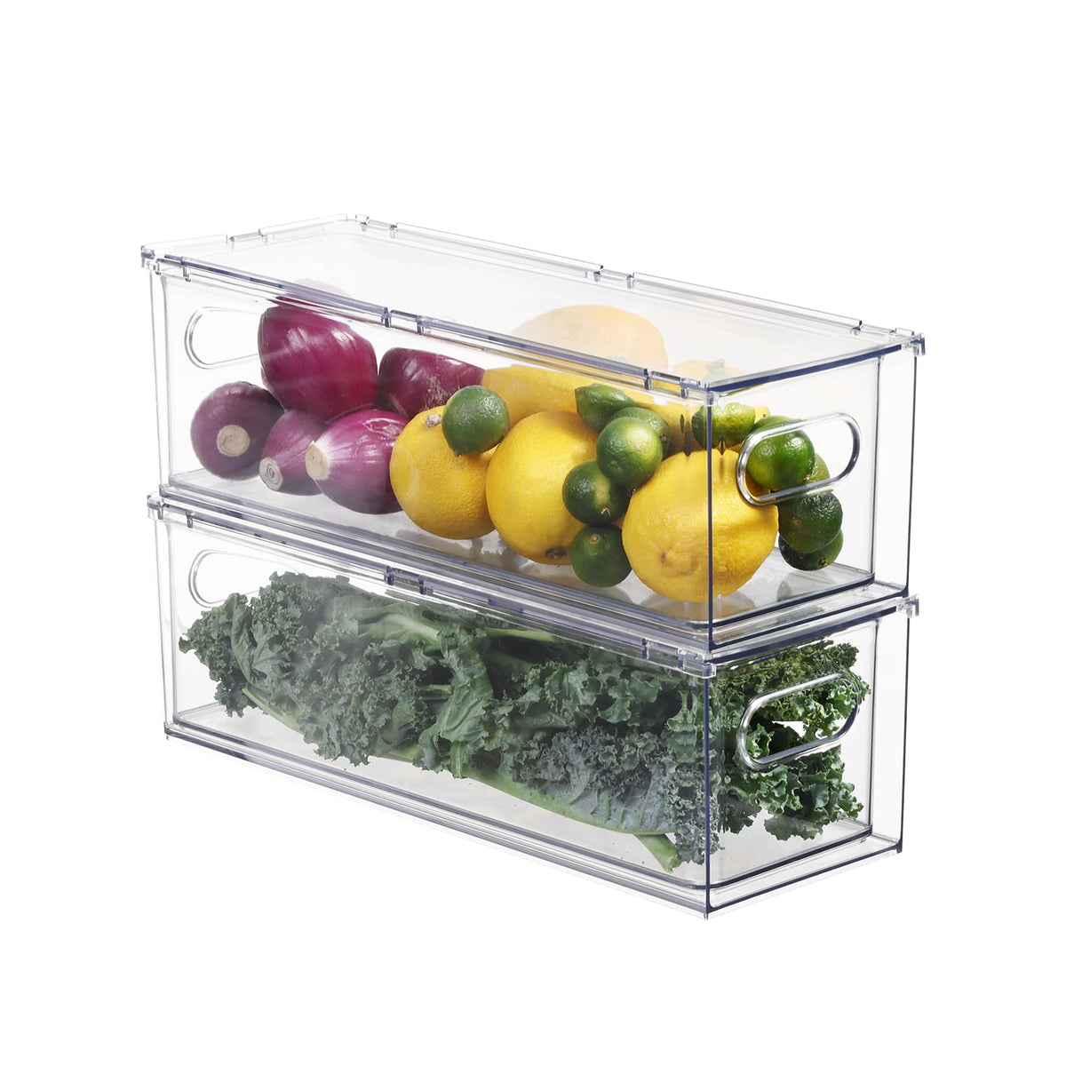 Fridge Organizers and Storage Pull Out Drawer, 2 Small - Image 1