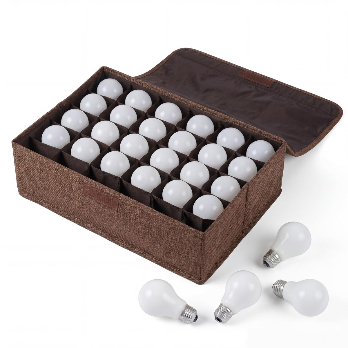 1 Pcs Christmas Light Bulb Organizer Storage Box with 30 Divider - Image 1
