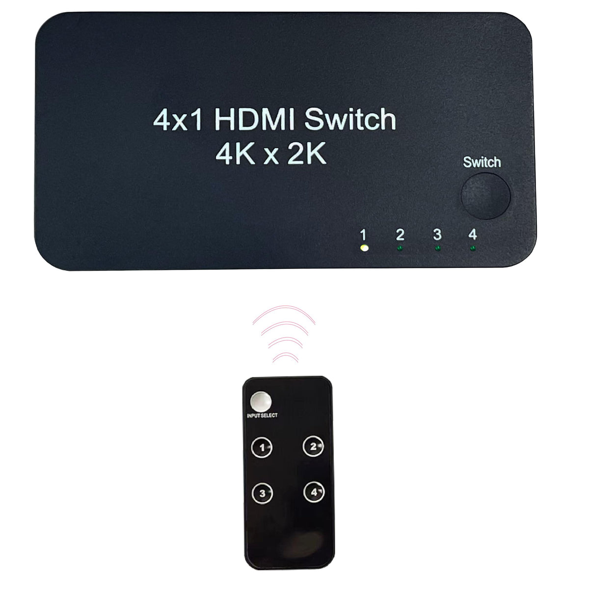 HDMI 4 in 1 Out switcher, 4K@60hz HDMI Switcher - Image 1