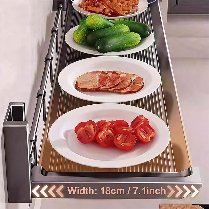 22Inch Floating Shelves for Kitchen Foldable No Drill Storage Rack Sturdy 11lbs Load Space Saving Wall Mount for Spices Cookware Bathroom