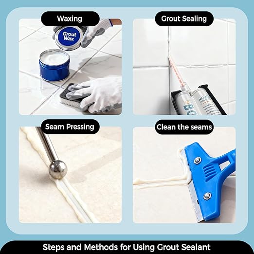 3Pack Epoxy Grout Bright Porcelain White, Dual Tubes Waterproof Tile Grout 19oz 400ml, Restore Tile Grout Line for Shower Bathroom Wet Room Kitchen, Caulk Gun NOT Included