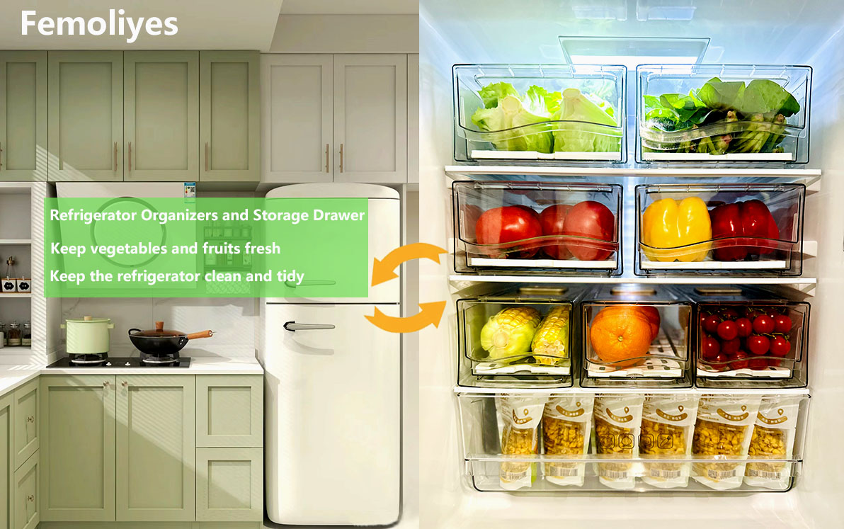 Refrigerator Organizers and Storage Drawer, Stackable Fruit - Image 8