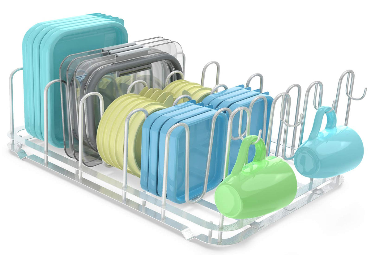 Food Container Lid Organizer, Metal Lid Storage Organizer - Image 1