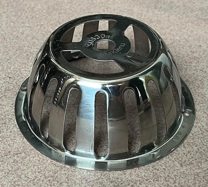 SUS304 Stainless Steel Roof Dome Drain Cover Strainer Anti-Clogging Atrium Grate 2pcs/pk (Φ: 4 inch)