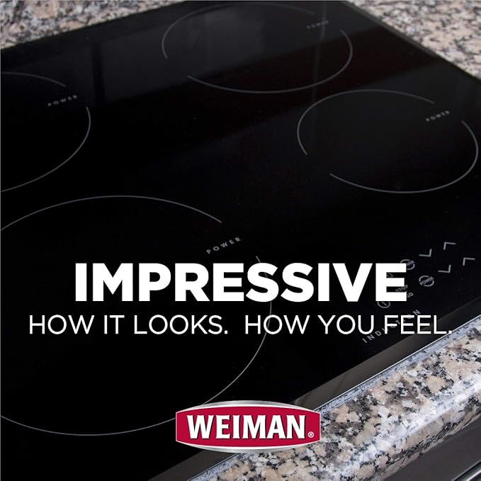 Weiman Cooktop Cleaner and Polish 18 Fluid Ounces - Heavy Duty, No Scratch, Glass-Ceramic Safe, Non-Abrasive