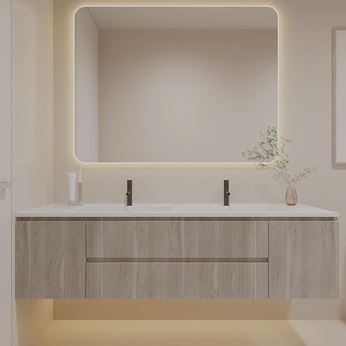 Light Wood Contact Paper for Cabinets Wood Grain Vinyl Wrap Grey Wood Wallpaper Peel and Stick Countertop Covers with Air Guide Slot Design 31.5"x 354" Brown Oak Maple Contact Paper for Countertops