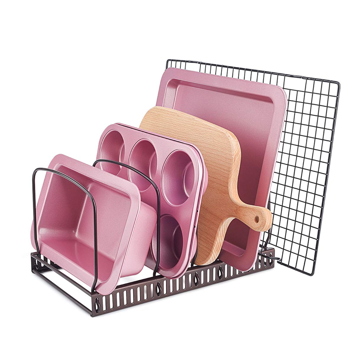 Toplife 10+ Bakeware Organizer Rack for Kitchen Bakeware - Image 1