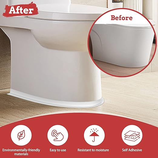 Caulk Tape, 2 Roll Self Adhesive Caulk Strip Waterproof, Caulking Sealant Tape for Kitchen, Countertop, Bathroom, Sink, Shower, Bathtub, Toilet Edge Protector with Sealing Tool (1.5" x 10.5Ft)