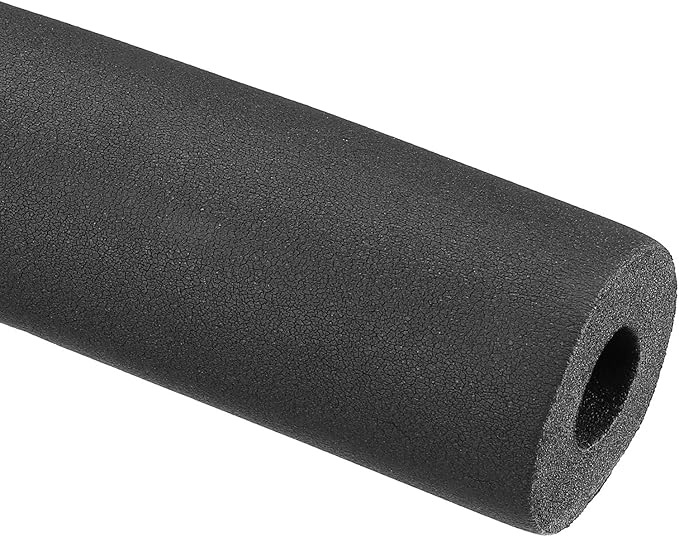PATIKIL 74.8" Lx2.4 IDx0.8 T Pipe Insulation Foam Tube, Water Pipe Insulation Tubing Heat Preservation for Plumbing Water AC Pipe Sprinkler Spigot, Black