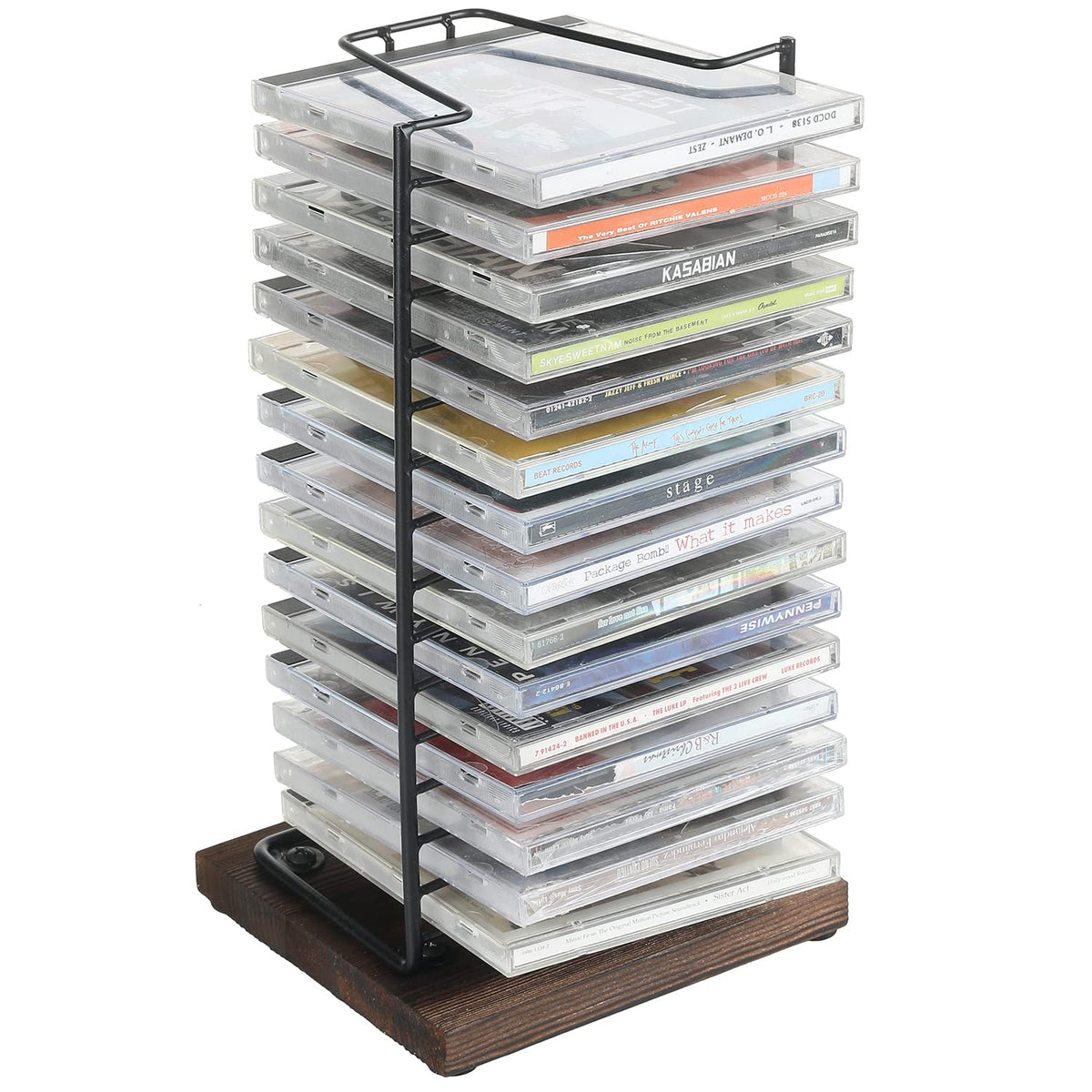 MyGift CD Storage Rack, 15 Disc Jewel Case Holder - Image 1