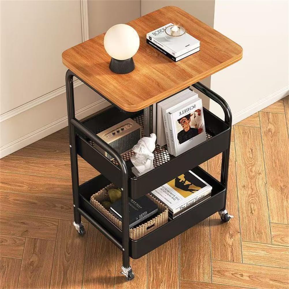 Snack Cart with Wheels, Rolling Kitchen Cart - Image 1