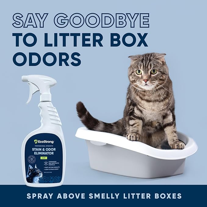 Cat Stain & Odor Remover - Enzyme Urine Neutralizer Citrus Scent 32 oz Spray