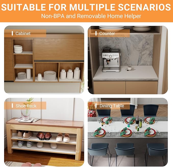 FLPMIX Shelf Liner White - Non-Adhesive Shelf Liners for Kitchen Cabinets, Waterproof Cabinet Liner, Easy to Cut Drawer Mat for Pantry, Cupboard Liner Washable 17.7" X300 Inch