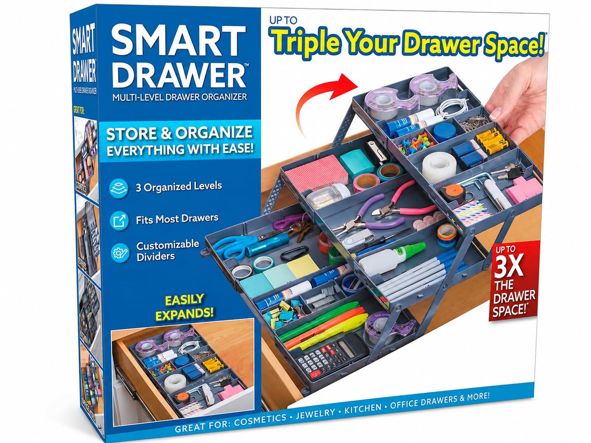 Ontel Smart Drawer Organizer - Multi-level Jewelry Holder - Image 1