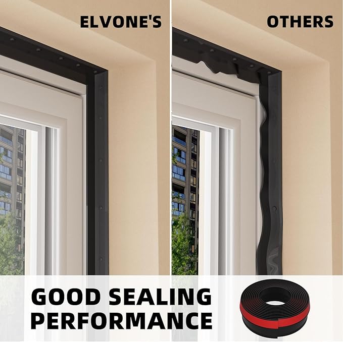 Garage Door Seal Top and Sides，20 FT Universal TPE Weather Stripping Garage Door Trim Seal Weatherproofing Garage Door Seals with Nails and Lids in Black