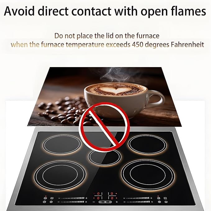 Stove Top Covers for Electric Stove, Grease-Resistant Stove Protector, Scratch-Blocking Surface Mat, Easy-Care Worktop Cover, 28.3 x 20.5 Inches, Coffee Latte Theme Decor(Coffee)