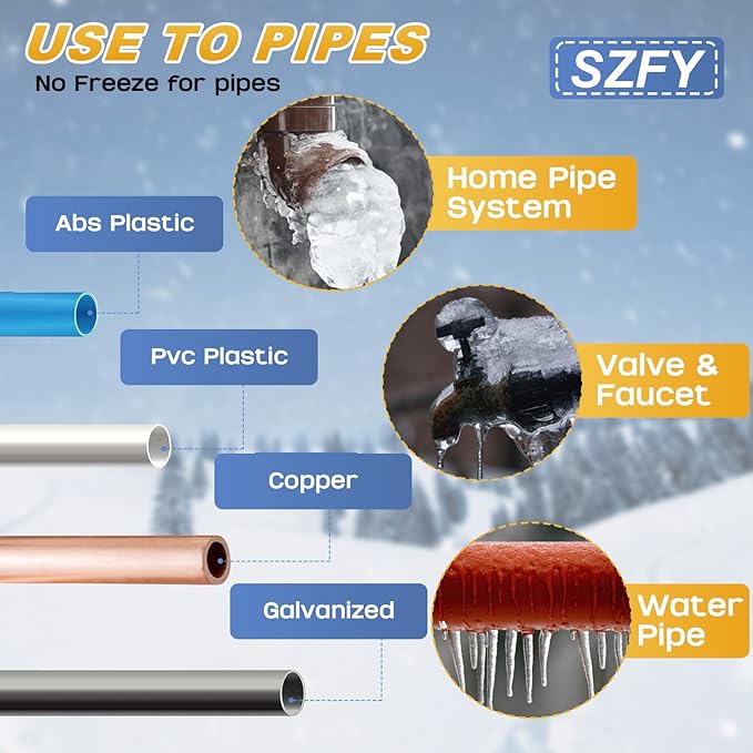 3FT~200FT Heat Tape for Water Pipes, -40°F Deicing Cable,Pipe Heat Cables for Roof,Gutter，Farm，Freeze Protetion Heating Wires, Heated Water Hose,Plumbing Fixtures,120V 5W/FT (50FT)