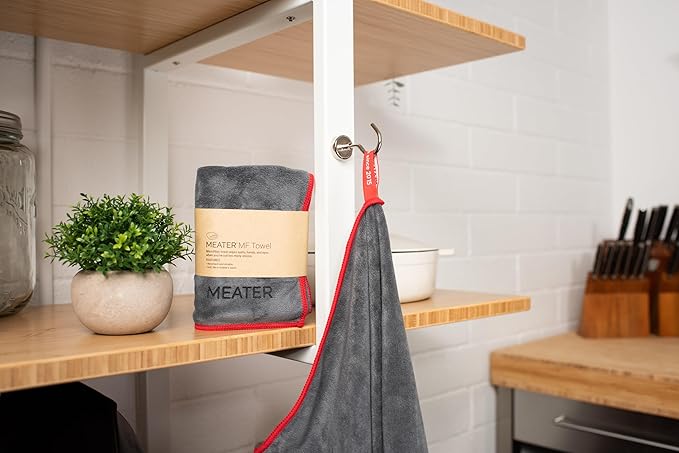 MEATER Microfiber Kitchen and BBQ Towel: Reusable, Absorbent, Durable, and Soft | Perfect for Cooking, Grilling, and Cleaning | 23.5" x 15.6"