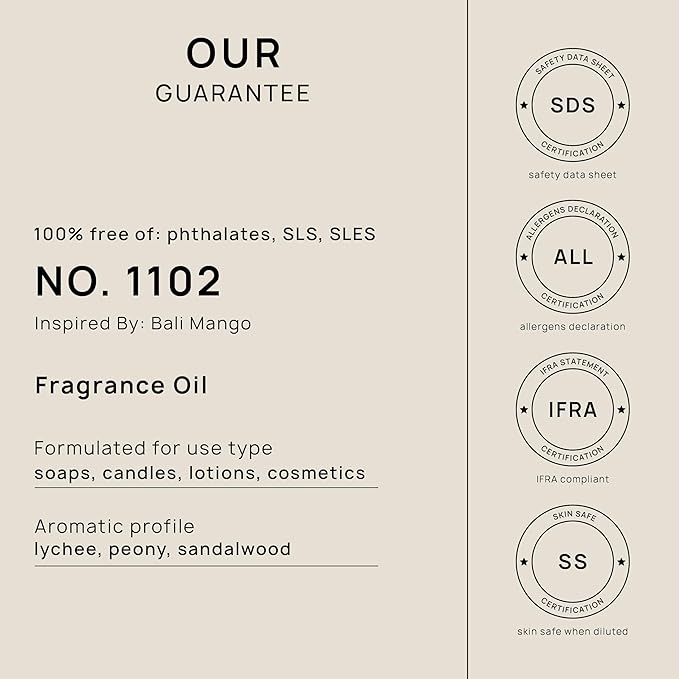 VINEVIDA [16oz] Bali Mango Fragrance Oil for Candle Making and Soap Making - Premium Candle Scents for Soy Candles