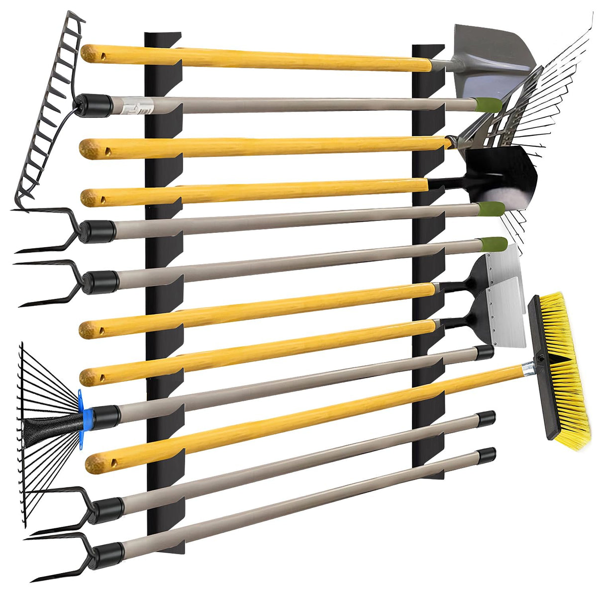 CZWL&HG Garage Tool Organizer Wall Mount – Heavy-Duty Solid Steel - Image 1