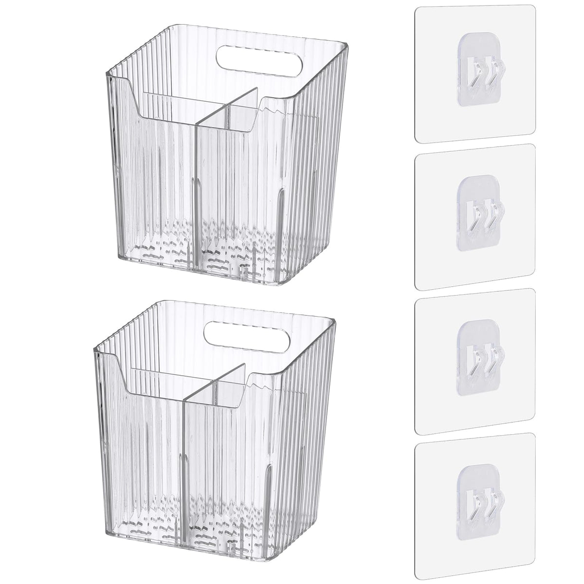 Lae Nuvole 2Pcs Storage Organizer Bins, Wall Shower Toothbrush - Image 1