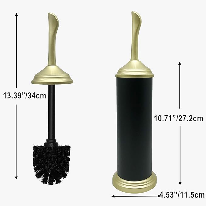 Vince Camuto Toilet Bowl Brush with Holder, Durable Bathroom Cleaning Tool, Modern Design for Easy Toilet Maintenance, Bathroom Cleaner Brush for Efficient Cleaning and Hygiene