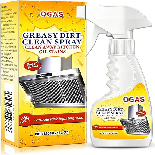 Stainless Steel Cleaner Foam, Heavy-Duty Degreaser Oven & Stove Top Cleaner, Remove Kitchen Stubborn Grease & Grime for Rang Hood, Grill, Pot Cleaning -120ml/4Fl.Oz