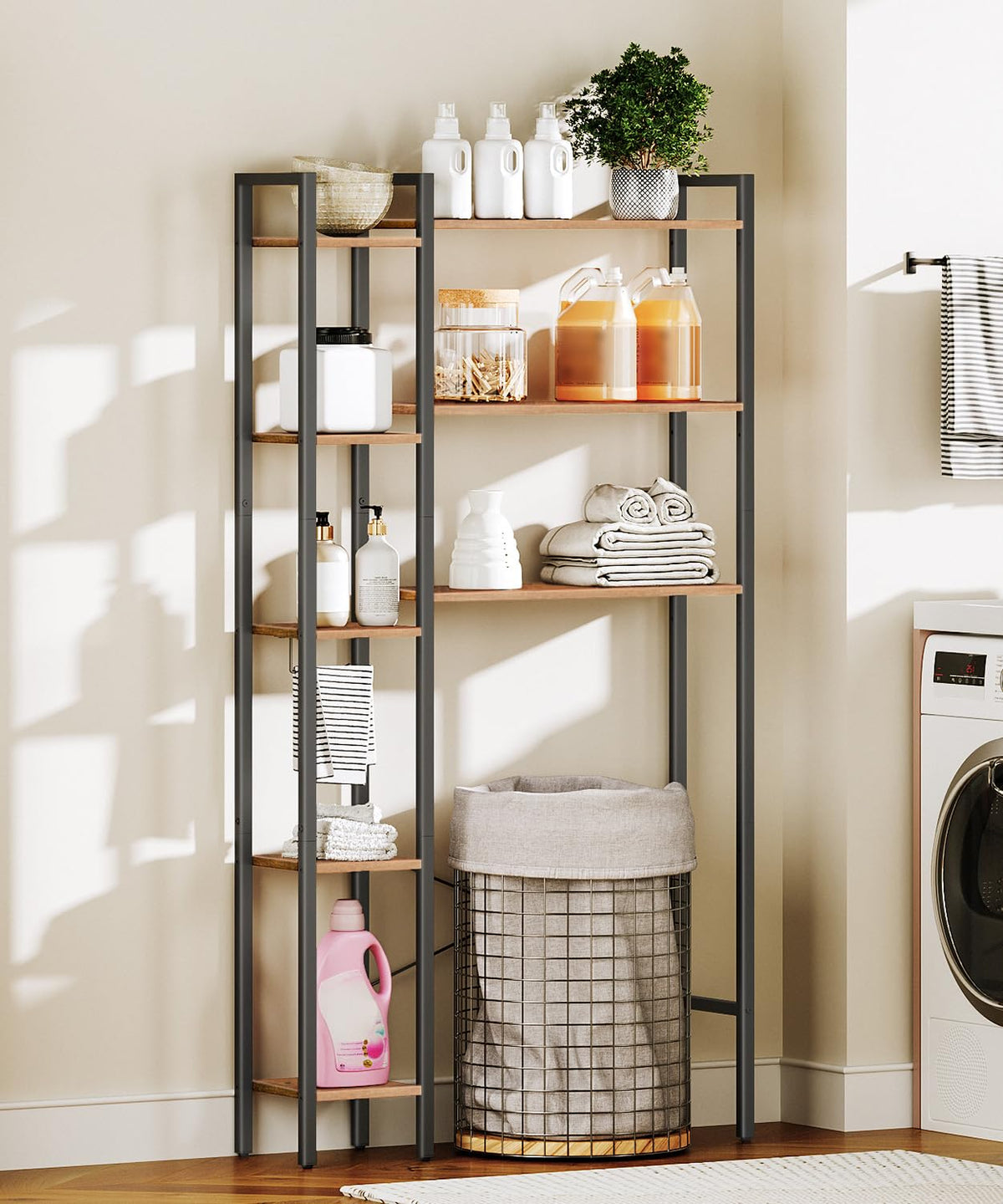 HOOBRO Over The Toilet Storage Rack Cabinet,8-Tier | Home Organization - Image 1