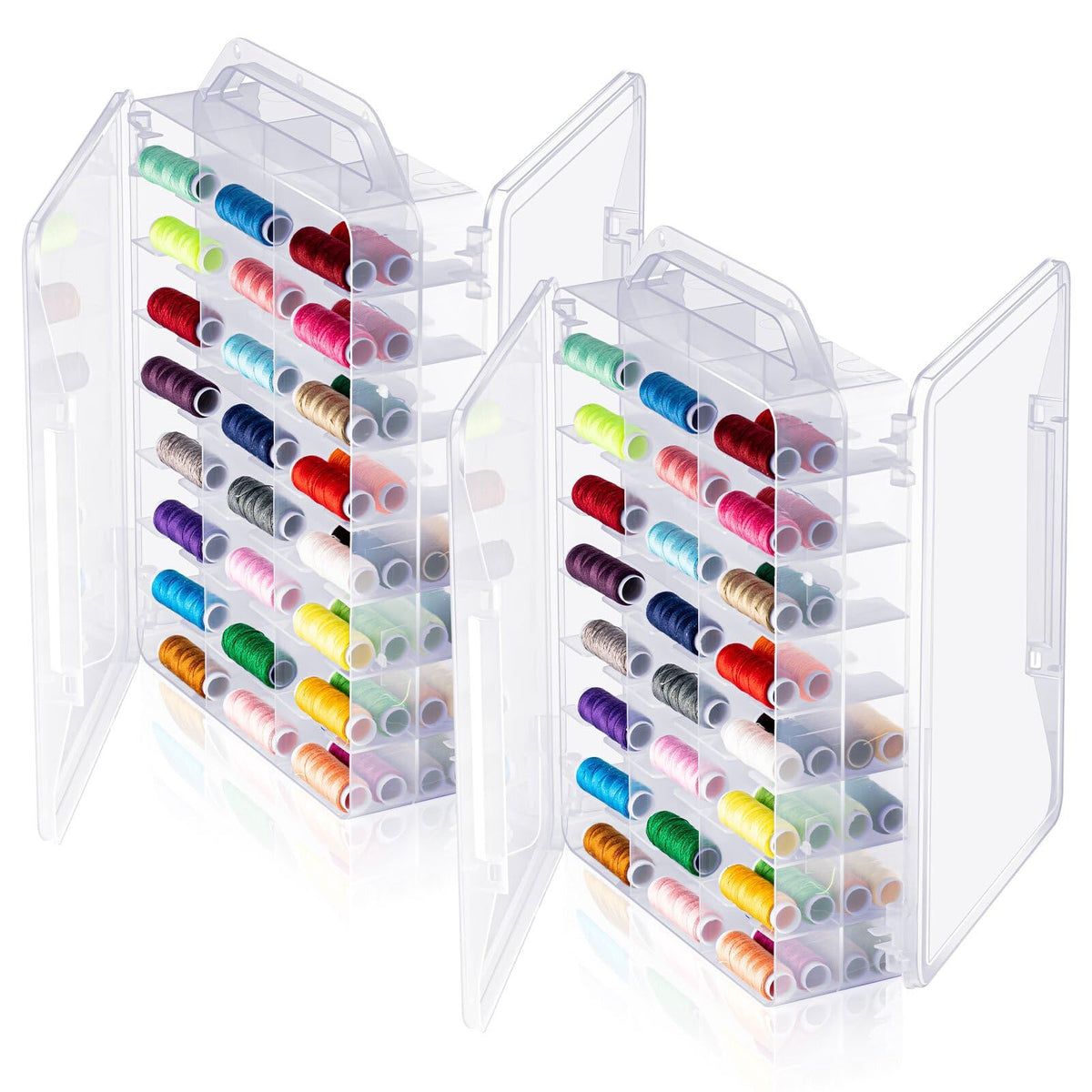 Mifoci 2 Pcs 46 Grids Thread Holder, Double Sided Sewing - Image 1
