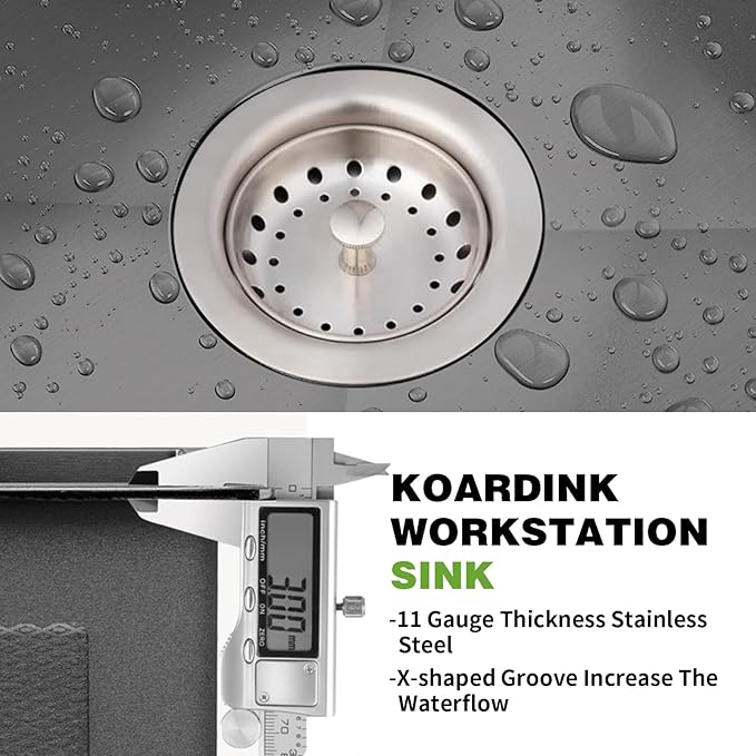 Black 30x18 In Drop In Kitchen Sink-Stainless Steel Topmount Modern Single Bowl Kitchen Sink Come With Silicon Mat,Drain Strainer Set Offer Large Basin And Compatibility With Various Kitchen&Bar Style