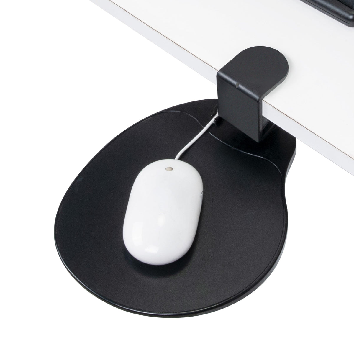 EHO Clamp-On Under Desk Mouse Tray, 360° Swivel Ergonomic - Image 1