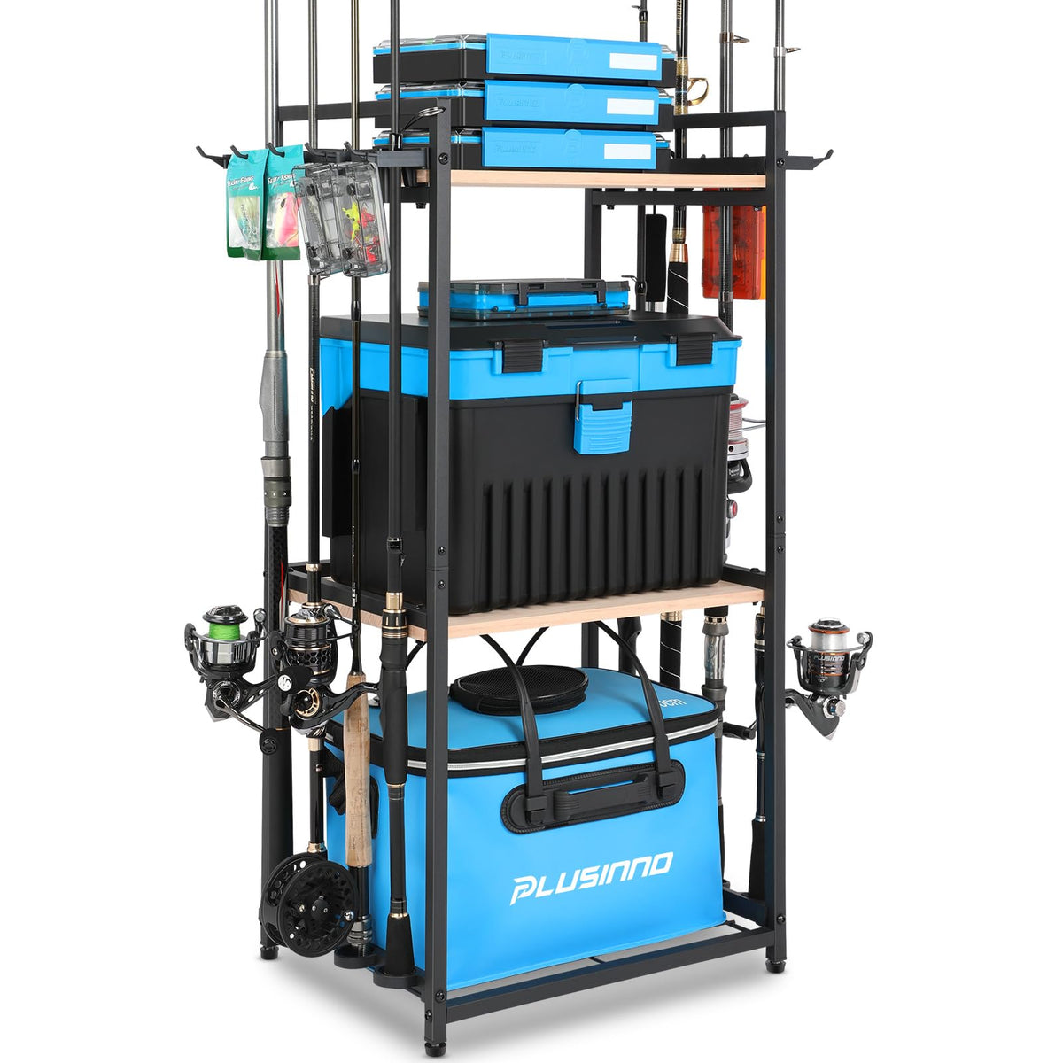 PLUSINNO 3 Tier Fishing Rod Holder, Fishing Pole Holders - Image 1