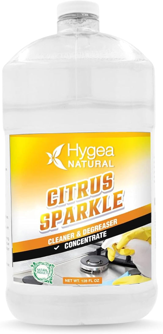 Citrus Sparkle Natural Cleaner and Degreaser Concentrated Gallon 128 oz