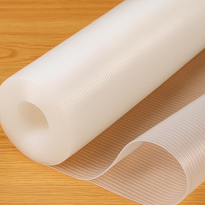 Shelf Liner 36 Inches Wide, Non-Slip Cabinet Liner Thickened, Washable Under Sink Mat, Non Adhesive Drawers Liner for Kitchen Cabinet, Shelves, Refrigerator, Desks, Clear, 36 Inches x 20 FT