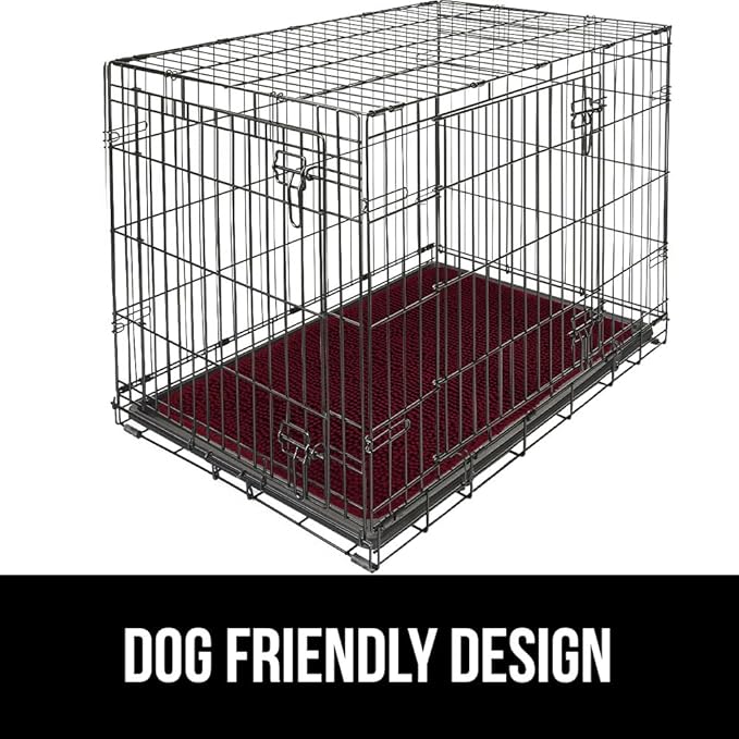 GORILLA GRIP SoakSTOPPER Dog Door Mat, 36x24 Machine Washable Rug Absorbent Doormat Captures Moisture Mud Dirt, Quick Dry Soft Chenille Entryway Rugs Indoor Entrance Mats for Dog Paws, Burgundy