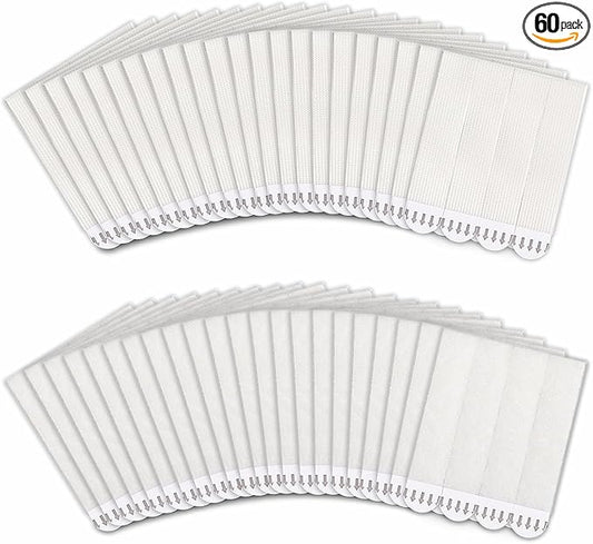 60-Pairs(120 Strips) Large Picture Hanging Strips Heavy Duty, Removable Hook and Loop Tape, Picture Hanger Damage Free, Waterproof Adhesive Strips for Frame Hanging