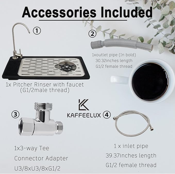 Stainless Steel Kitchen Sink Dishwasher with Faucet Cup Washer & Drainage Area – Ideal Bottle Dishwashing Cleaner & Accessories for Home Bar Faucet Sink (KF77-1)