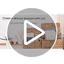 Wicker Storage Baskets, Hand-Woven Rectangular Wicker Basket - Image 8