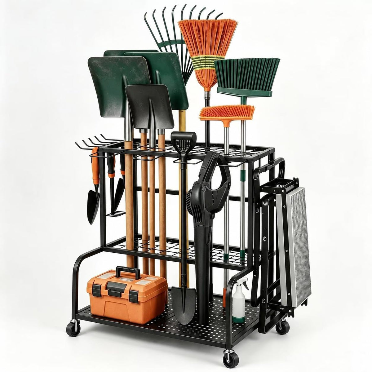 3 Tier Garden Tool Organizer, Yard Tool Tower Rack | Home Organization - Image 1