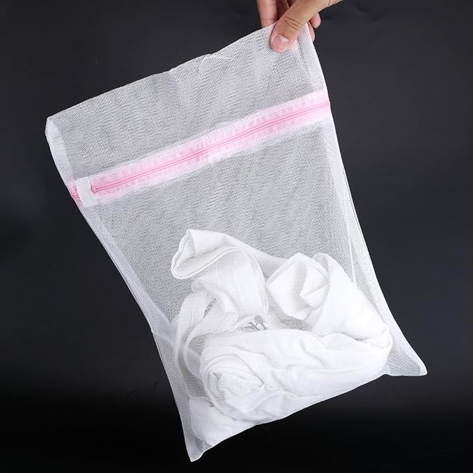 Zipped Lingerie Washing Bag Laundry Machine Mesh Clothes Socks Bra Underwear Bags Washing Machine Appliances for Home Use(Fine mesh30*40cm)