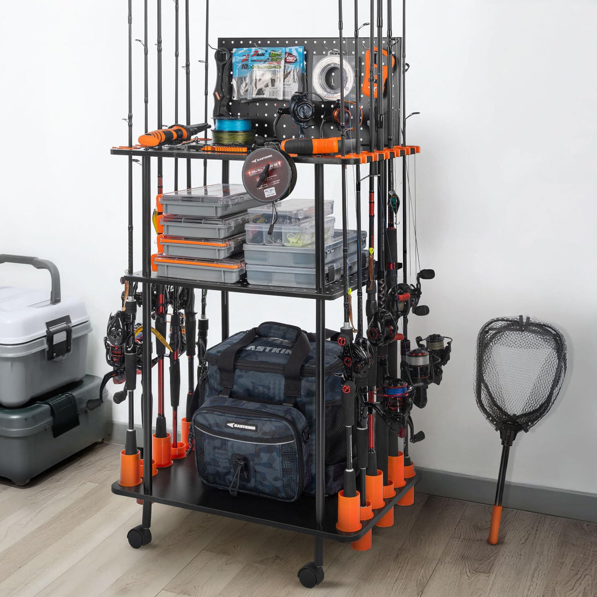 KastKing Gear Trolley V12 Mobile Fishing Rod Holder for 12 Rods - Image 1