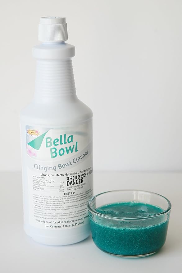 BellaBowl Clinging Acid Bowl Cleaner, 1 Quart (3-Pack)…