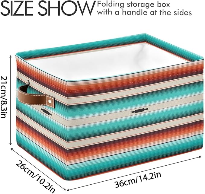 Mexico Rectangular Storage Basket Organizer Bin Shelf Baskets For Clothes Gifts For Home Office Dorm