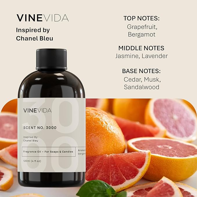 VINEVIDA [4oz] (Our Version of) Bleu Fragrance Oil for Soap Making and Soy Candles - Natural Scents for Candle and Soap Making