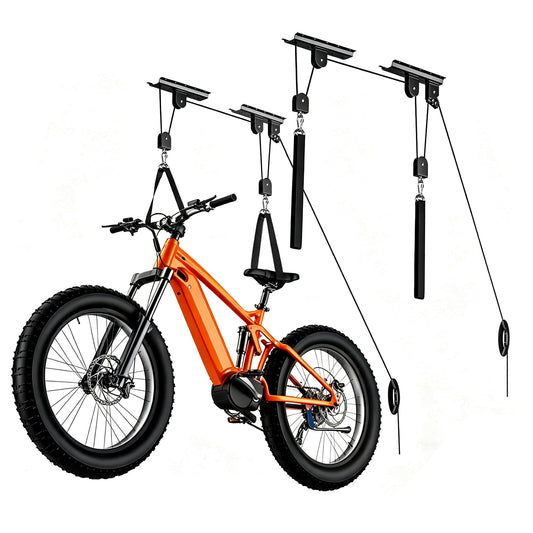 Bike Hoist, 2-Pack Ceiling Mounted Electric Bicycle Lift - Image 1