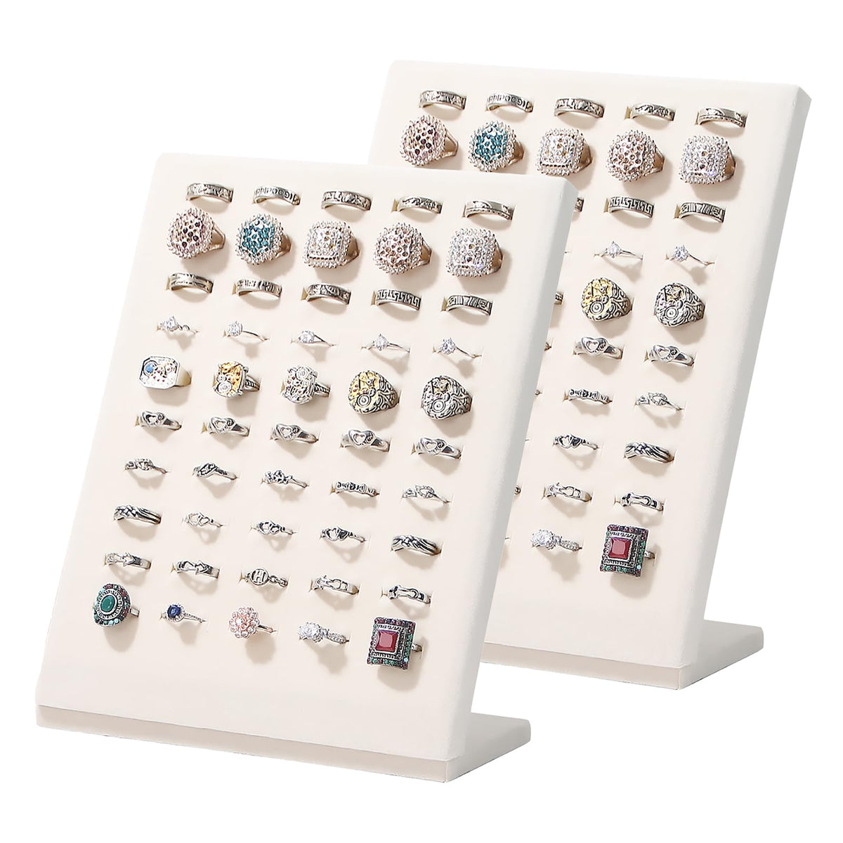 Ring Display Stand, Velvet Ring Holder - Image 1
