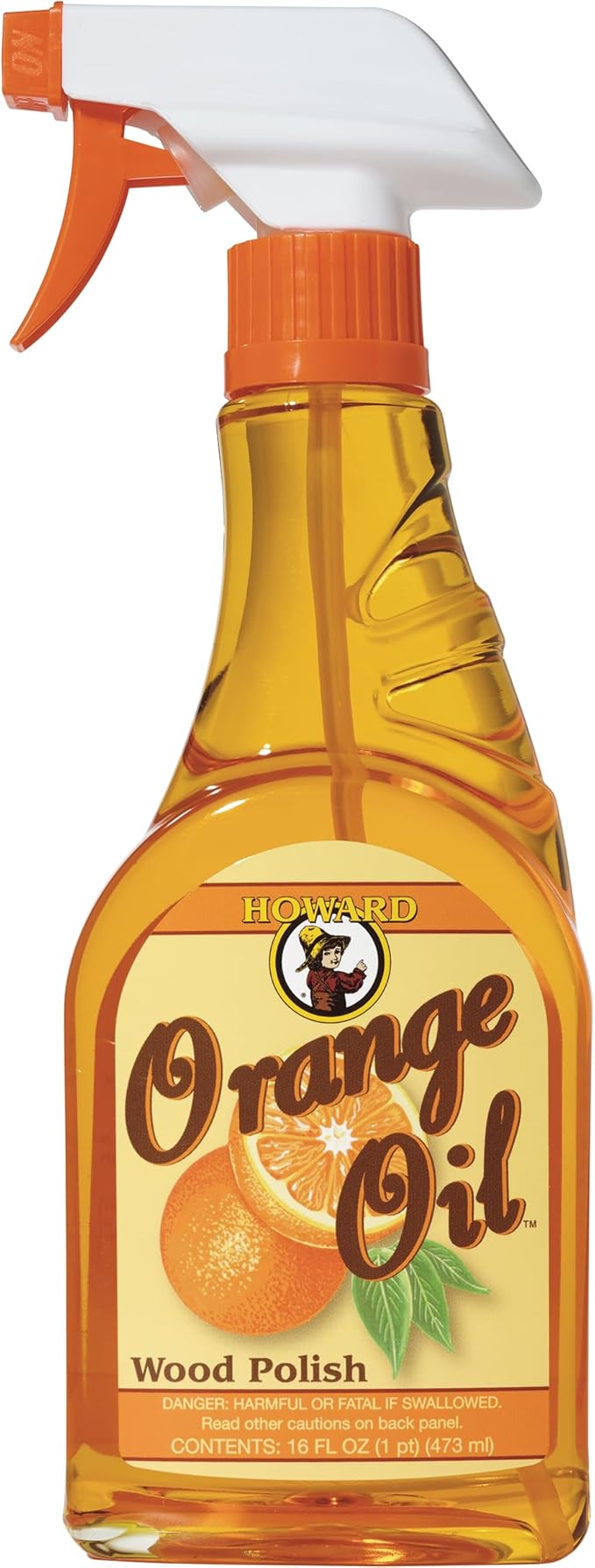 Howard Products ORS016 Orange Oil Wood Polish, 16 oz