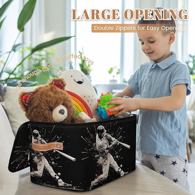 Cubes Storage Baskets, Football Empty Gift Basket Foldable Storage Box Bin,Waterproof Open Shelf Basket Organizer for Clothes Toy Bedroom Nursery Home Decorative