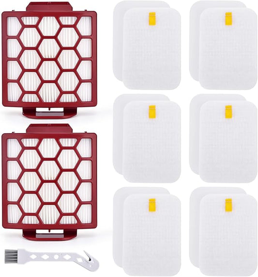 ZU55 Filter Replacement for Shark Navigator Pet Pro Plus ZU102 NV181 NV150 NV151 ZU51 ZU81 Rotator NV255 Zero-M ZU60 ZU62 Upright Vacuum, Part # 1238FT60 & 1239FT60, 2 + 6 Foam &Felt Filters