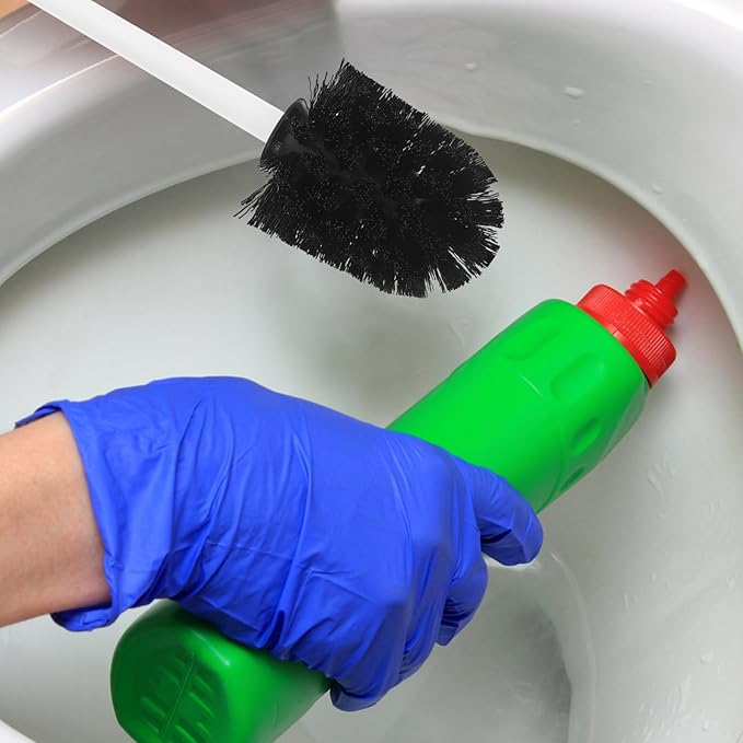 10pcs Heavy Duty Toilet Brush Heads Replacement Stiff Bristles Round Brush Heads 75x100mm for Bathroom and Toilet Bowl Cleaning
